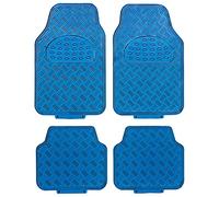 Jeu De 4 Tapis De Sol Look Aluminium - Universels - Bleu