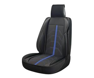 SUMEX Dossier de siège pour Voiture modèle Potenza Couleur Noire et Bleue Housse de Sport Universelle imperméable en Cuir synthétique