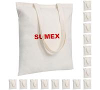 Sumex Lot de 16 sacs fourre-tout en toile vierge réutilisables en polyester pour presse à chaud 35x40 cm, ecru, 14×16inch