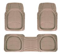 SUMEX SAND500 Lot de 3 Tapis universels en Caoutchouc, Couleur Beige foncé, Avant et arrière, antidérapants et coupants, avec Pont