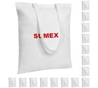 Sumex Sublimation Blanks Canvas Tote Bags Bulk,16 Pack 14''×16'' Polyester Reusable Shopping Canvas Bag for Heat Press'