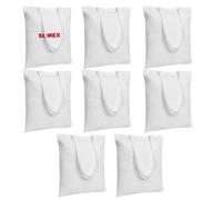 Sumex Tote Bags Lot de 8 Sac en toile sublimé, sac en toile industrielle 35×40cm