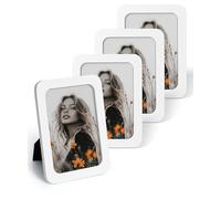 SUMGAR Cadre Photo 13x18 Blanc Lot de 4 avec Coins Arrondis Cadre 13 x 18 pour Mur ou Table Cadeau pour Famille Maman Papa Grand-Mère Amis pour Pâques Fête des Mères Fête des Pères Anniversaire