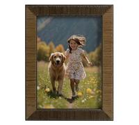 SUMGAR Cadre Photo 13x18 Bois Vintage Retro Shabby Rustique Marron, Cadre Photo 13 x 18 pour Mur ou Table, Cadeau de Mariage pour Père, Famille, Parents, Anniversaire