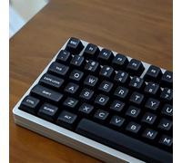 Sumgsn 142 Keys SA Keycaps Black Doubleshot Translucent Keycaps Fit for 61/64/87/104/108 Cherry MX Switches ISO ANSI Layout Mechanical Keyboard Alice Keyboard