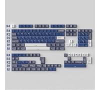Sumgsn Lot de 164 touches PBT à double tir Bleu Samouraï Translucide