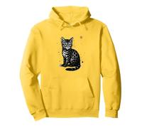 Sumi-e Japonais Ink Wash Wildlife Art, Tsushima Leopard Cat Sweat à Capuche