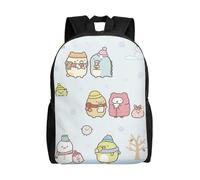 Sumikko Gurashi Sac à dos léger pour enfants, grande capacité, imprimé, décontracté, à bandoulière, idéal pour les voyages en plein air, XTYD12102 Noir