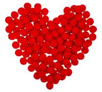 Sumind 100 Pièces Pom Poms de Noël pour Décorations, Rouge, 2,5 cm | Boules Moelleuses, Texture Douce et Légère, Pour Décorations de Noël, Arts Crafts et Projets Créatifs DIY