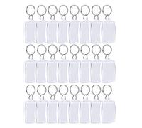 Sumind 50 Pièces Porte-Clés Acrylique Pour Insérer Photo - Cadre Claire Vierge, Taille Photo Passeport 4 cm x 5.5 cm