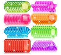 Sumind Lot de 100 pierres précieuses colorées pour piscine, plage, jeux de pirate, décorations d'intérieur