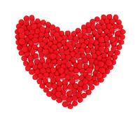 Sumind Lot de 250 mini pompons en peluche pour décoration, loisirs créatifs, bricolage, rouge (8 mm)