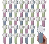 Sumind Lot de 36 petits ventilateurs portatifs personnels en vrac à 1 vitesse électrique mignon alimenté par piles pour le cou et les cils, maquillage pour homme et femme, voyage, camping, intérieur