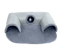 Sumini Lits pliants pour Chats, Tunnel de Lits pour Chats | Lits de Chat en Forme de U lavables en Forme de Grotte pour Chat, Ensemble de canapé de Chat Pliable saisonnier avec Balle en Peluche