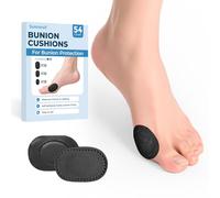 Sumiwish Coussins pour hallux valgus à porter avec des chaussures pour soulager la douleur aux pieds, 54 pièces, coussinets pour hallux valgus en moleskine pour femme, multidimensionnels, imperméables