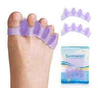 Sumiwish Lot de 4 paires de séparateurs d'orteils souples pour orteils pliés - Séparateurs d'orteils en silicone pour chevauchement des orteils, fasciite plantaire, orteils en marteau et orteils en