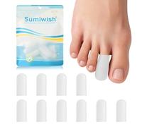 Sumiwish protection orteil silicone - Toe protectors, lot de 10 embouts pour gros orteil, protege orteil pour soulager la douleur, ongles manquants ou incarnés, cors, callosités, ampoules