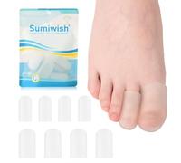 Sumiwish protection orteil silicone - Toe protectors, lot de 8 embouts pour gros orteil, protege orteil pour soulager la douleur,ongles manquants ou incarnés, cors, callosités, ampoules