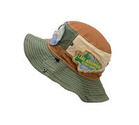 SUMKTO 1PC Patch Lavé Vintage Seau Pêcheur Chapeau pour Hommes et Femmes en Plein Air Camping Western Cowboy Chapeau pour Randonnée Pêche