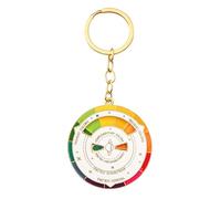 SUMKTO Couleur Boussole Roue Porte-clés nouveauté Palette rotative Art Multicolore Roue Pendentif Porte-clés pour Sac à Dos Cadeaux Arc-en-Ciel