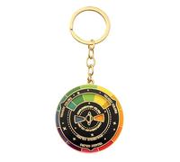 SUMKTO Couleur Boussole Roue Porte-clés nouveauté Palette rotative Art Multicolore Roue Pendentif Porte-clés pour Sac à Dos Cadeaux Arc-en-Ciel