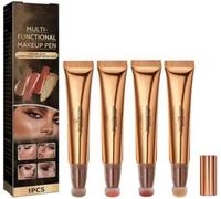 Summaryas Contour Wand & Blush Wands Duo - Blushs,2025 New Liquid Blush Wand,2 in 1 Waterproof Liquid Contourwand, Long-lasting, Cream Beauty Stick Makeup, Waterproof and Sweat (Mix)