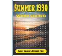 Summer 1990 Word Search Puzzle Book: Word Searches with Easy to Read Print about Summer 1990, Vacation, Fun in the 90s and More | 6x9 inches, 110 ... Gift for Vacations, Holidays and Free Times