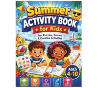 Summer Activity Book for Kids Ages 4-10 | Answer Keys Included: 114 Pages of Mazes, Word Searches, Coloring Pages, Spot the Difference & Drawing ... Travel, Road Trips, Birthdays & Rainy Days