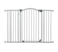 Summer Barrière de sécurité extra haute et large pour animaux de compagnie et bébé, 74,9 à 134,6 cm de large, 96,5 cm de haut, montage par pression ou matériel, à installer sur le mur ou la rampe dans