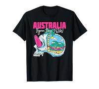 Summer, Beach & Big Wave Surfer I Femme & Homme Byron Bay Surf T-Shirt Noir Rétro Vintage Surfer Beach Pacific S