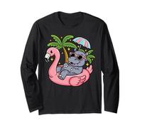 Summer Beach Pool Party Hippo Gonflable Flamingo Hawaïen Manche Longue