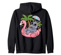 Summer Beach Pool Party Hippo Gonflable Flamingo Hawaïen Sweat à Capuche