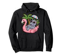 Summer Beach Pool Party Hippo Gonflable Flamingo Hawaïen Sweat à Capuche