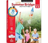 Summer Bridge Activities 5-6 Grade Workbooks, Math, Reading Comprehension, Writing, Science, Social Studies, Summer Learning 6th Grade Workbooks All Subjects With Flash Cards (160 pgs)