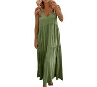 Summer Cami Dresses for Women 2026 Causal V-Neck Sleeveless Vacation Boho Maxi Dress Elegant Bohemie Printing Dress Fashion Ladies Beach Holiday Party Club Long Dresses Plus Size Clothing