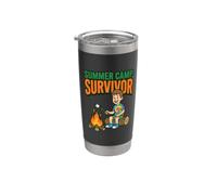 Summer Camp Survivor Nostalgie Memories Counselor Life Kids Gobelet isotherme en acier inoxydable double paroi