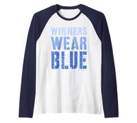 Summer Camp War War Games Wear Blue Go Team Competition War Game Manche Raglan