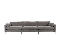 SUMMER - Canapé confortable 5 places en tissu gris L335 Gris