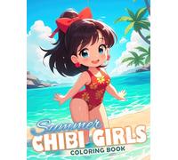 Summer Chibi Girls Coloring Book: Cute Coloring Pages with Kawaii Anime Characters and Miniature Manga Illustrations for All Ages Relaxation and Calm