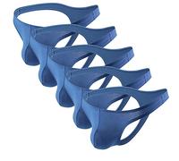 Summer Code Hommes Modal String Sexy sous-vêtements Lot de 5,M,Bleu