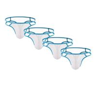Summer Code String Ficelle Homme Masculine Extensible en Maille Slip sous-vêtements Respirant String Tanga, Blanc * 4 M