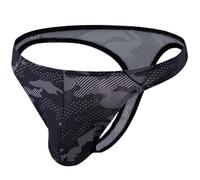 Summer Code String Ficelle Homme Masculine Extensible Micro Mesh Slip sous-vêtements Confortable Tanga avec Dos en T, Noir, M