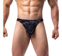 Summer Code String Ficelle Homme Masculine Extensible Micro Mesh Slip sous-vêtements Confortable Tanga avec Dos en T, Noir, XXL