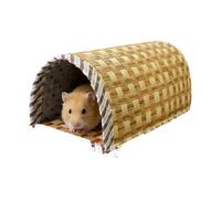 Summer Cool Mat For Hamster - Woven Hamster Tunnel House | Nid Breathable Natural For Small Pets With Anti Scratch Design | amster House F¨or Gerbil Bunny Ferret Hérisson Mouse Cage Intérieur