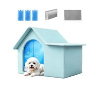 Summer Cooling Cat House | Semi-Enclosed Pet Sleeping Bed Shelter | Breathable Comfortable Cat Nest for Indoor Cats, Kittens, Small Pets, Home, Bedroom, Living Room & Balcony Relaxation Uses