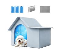 Summer Cooling Cat House | Semi-Enclosed Pet Sleeping Bed Shelter | Breathable Comfortable Cat Nest for Indoor Cats, Kittens, Small Pets, Home, Bedroom, Living Room & Balcony Relaxation Uses