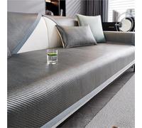 Summer Cooling Couch Cover,Non Slip Breathable Cooling Sofa Slipcovers, Universal Air Conditioning Mat for Living Room(Blue Grey,80 * 240cm)