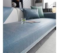Summer Cooling Couch Cover,Non Slip Breathable Cooling Sofa Slipcovers, Universal Air Conditioning Mat for Living Room(Blue 2,70 * 180cm)