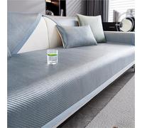 Summer Cooling Couch Cover,Non Slip Breathable Cooling Sofa Slipcovers, Universal Air Conditioning Mat for Living Room(Blue,70 * 120cm)