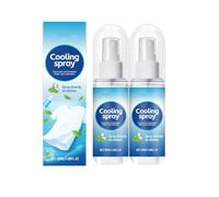 Summer Cooling Mist Lot de 2 sprays rafraîchissants pour temps chaud, spray rafraîchissant pour le visage et le corps, spray naturel à la menthe pour le visage, spray rafraîchissant pour le visage